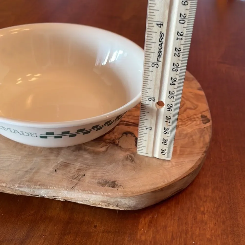 Set of Two Corelle Green Checkerboard Farm Fresh Homemade Cereal Bowl